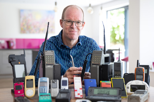 Ben Wood, founder of the UK's Mobile Phone Museum: His bedside drawers are officially empty. 
(Source: Tim Whitby/Mobile Phone Museum)