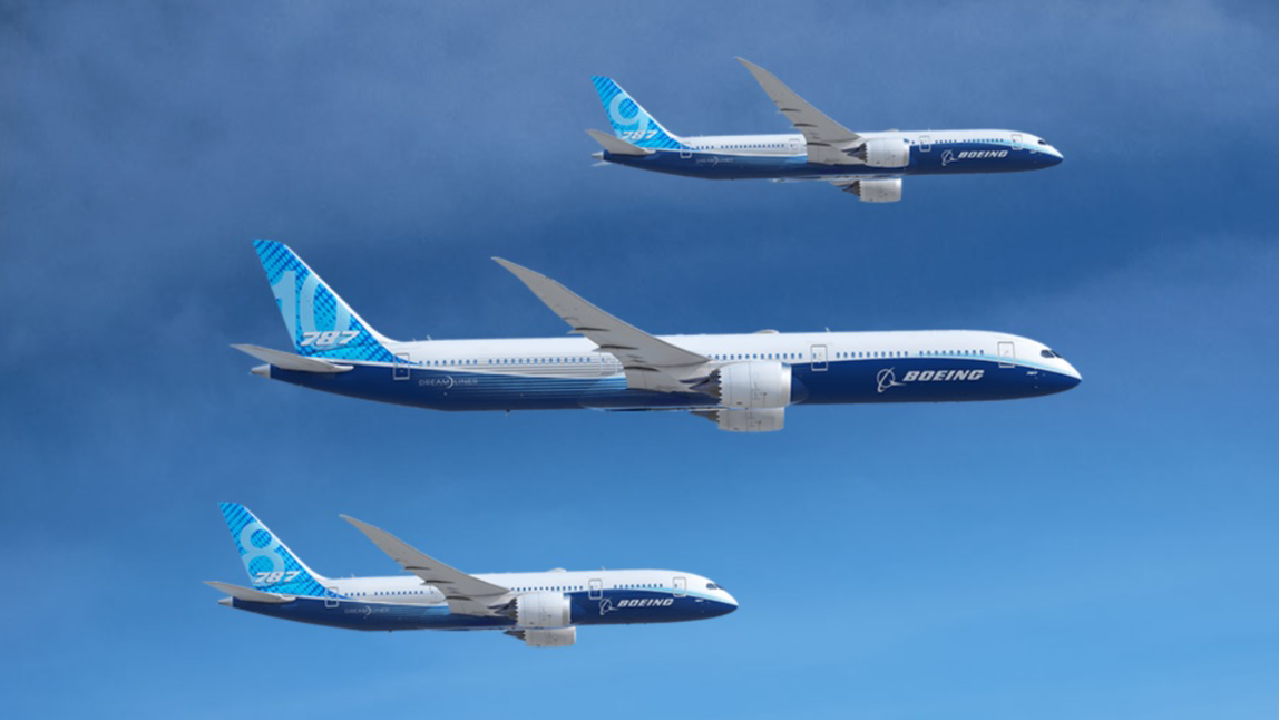 The radio altimeter in the Boeing 787 could be affected by 5G operations in C-band spectrum. (Source: Boeing)