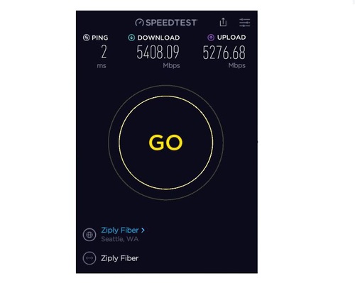 Ziply Fiber CEO Harold Zeitz said customers involved in the early trial run were 'stunned' that Ziply Fiber was able to hit symmetrical speeds of 5-Gig-plus.  
(Source: Ziply Fiber) 