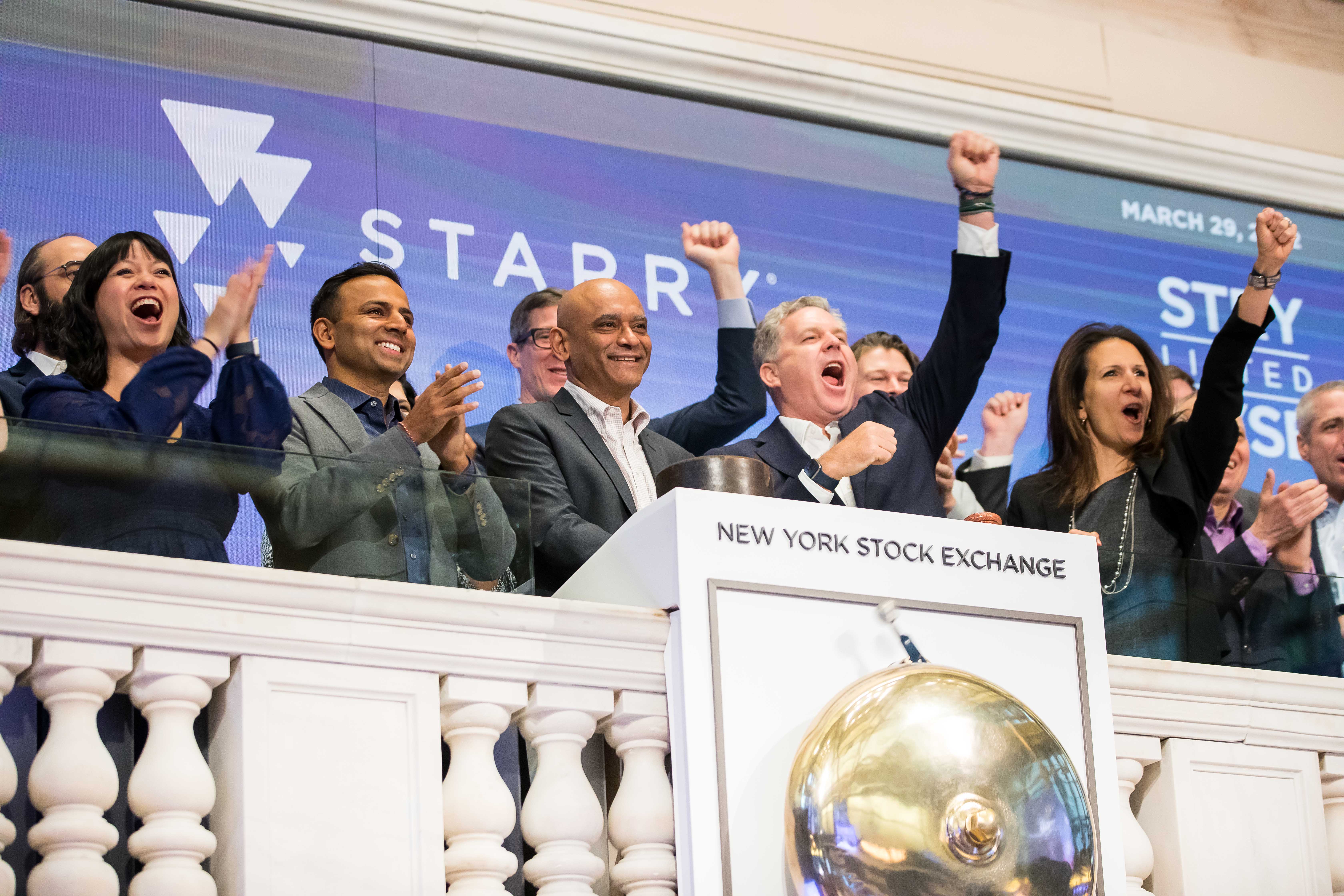 Accompanied by several execs from the Starry crew, CEO Chet Kanojia rang the bell at the New York Stock Exchange on March 29 to mark the company's debut on the exchange as a publicly traded company.
(Source: New York Stock Exchange. Used with permission.)