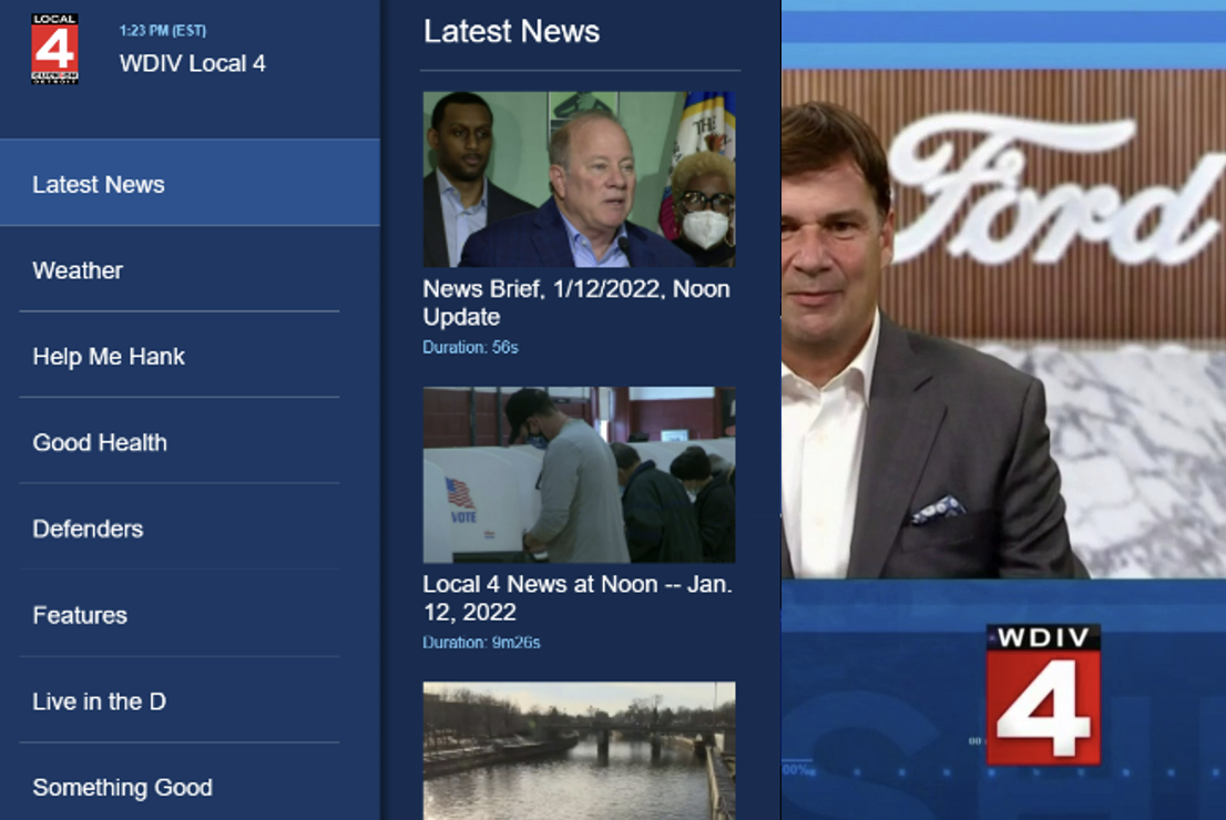WDIV-TV in Detroit is an early adopter of RUN3TV. It's using the platform to run interactive applications, including one that enables viewers to stream from a catalog of recent news stories when accessing the station's live, linear feed. For more detail of apps operating on RUN3TV, please check out this video.
(Source: Advanced Television Systems Committee (ATSC). Used with permission.)