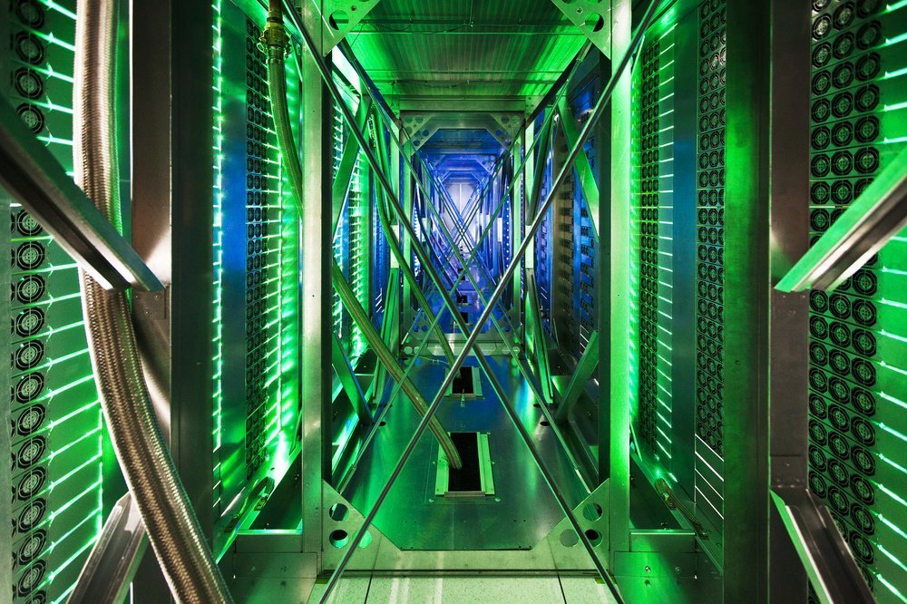 Inside one of the data centers at the heart of the Internet. (Source: Google)
