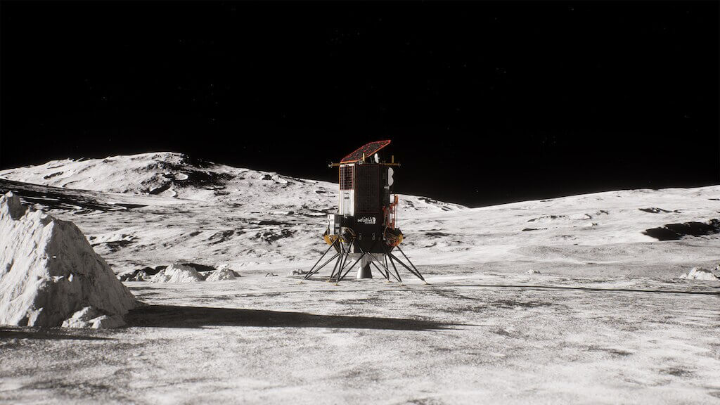 The lunar lander was provided by Intuitive Machines.  (Source: Nokia) 