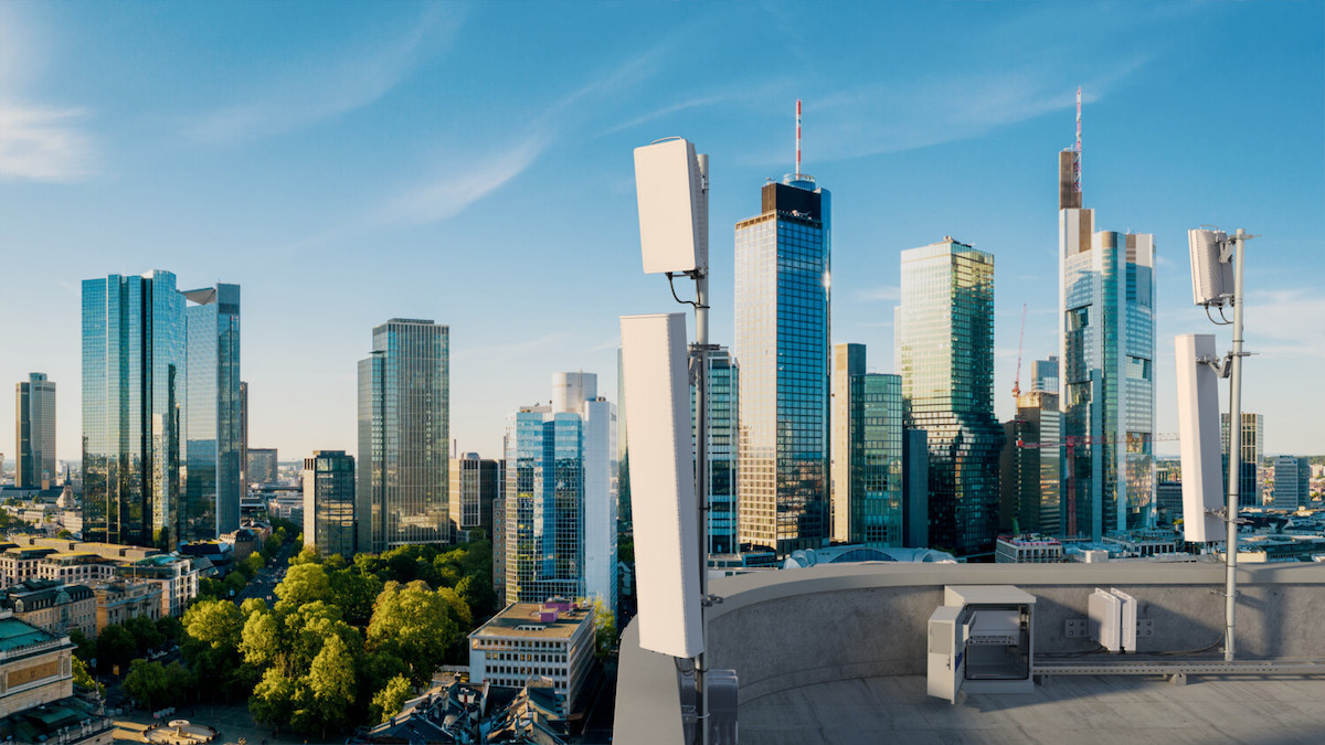 A traditional Ericsson basestation on top of a building. (Source: Ericsson)