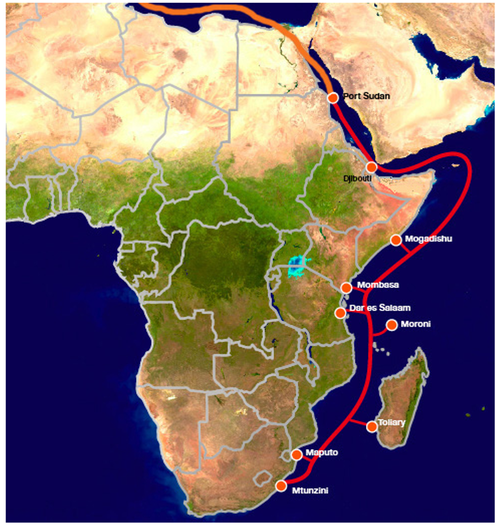 EASSY is the only subsea network that lands in Somalia. 