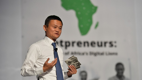 Jack Ma outlines the details of the Netpreneur prize at the 'Netpreneurs: The Rise of Africa's Digital Lions' conference in Johannesburg.