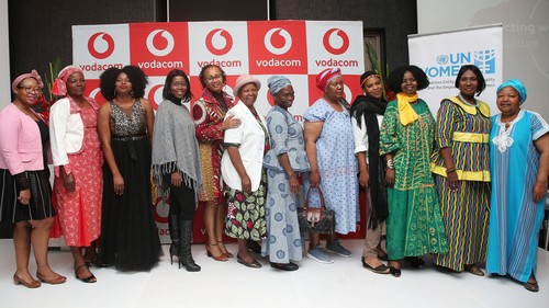 A group of women from the South African Women in Farming association and guest speakers from the Women Farmers Programme launch event in Johannesburg, South Africa. 