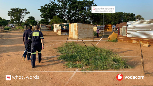 The what3words address system can help emergency services workers locate those in need even in remote areas or informal settlements. 