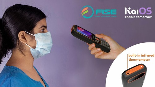 The FISE thermometer phone in action. 