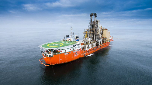 All at sea: The MV Mafuta is the world's largest offshore diamond mining vessel. (Source: Orange)