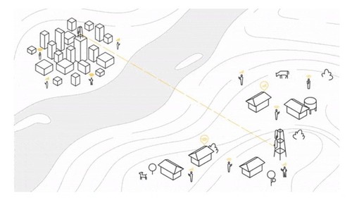 Taara uses beams of light to deliver high-speed, high-capacity connectivity over long distances.  (Source: X) 