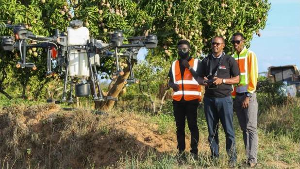 The DigiFarm drone project in Kenya.  (Source: Towards a Connected Climate report). 