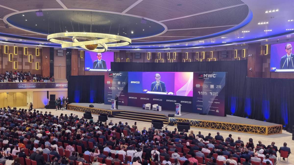 Rwandan President Paul Kagame tells MWC Africa congress in Kigali that 'digital infrastructure is key, but it's not enough.'  (Source: Photo by Paula Gilbert)