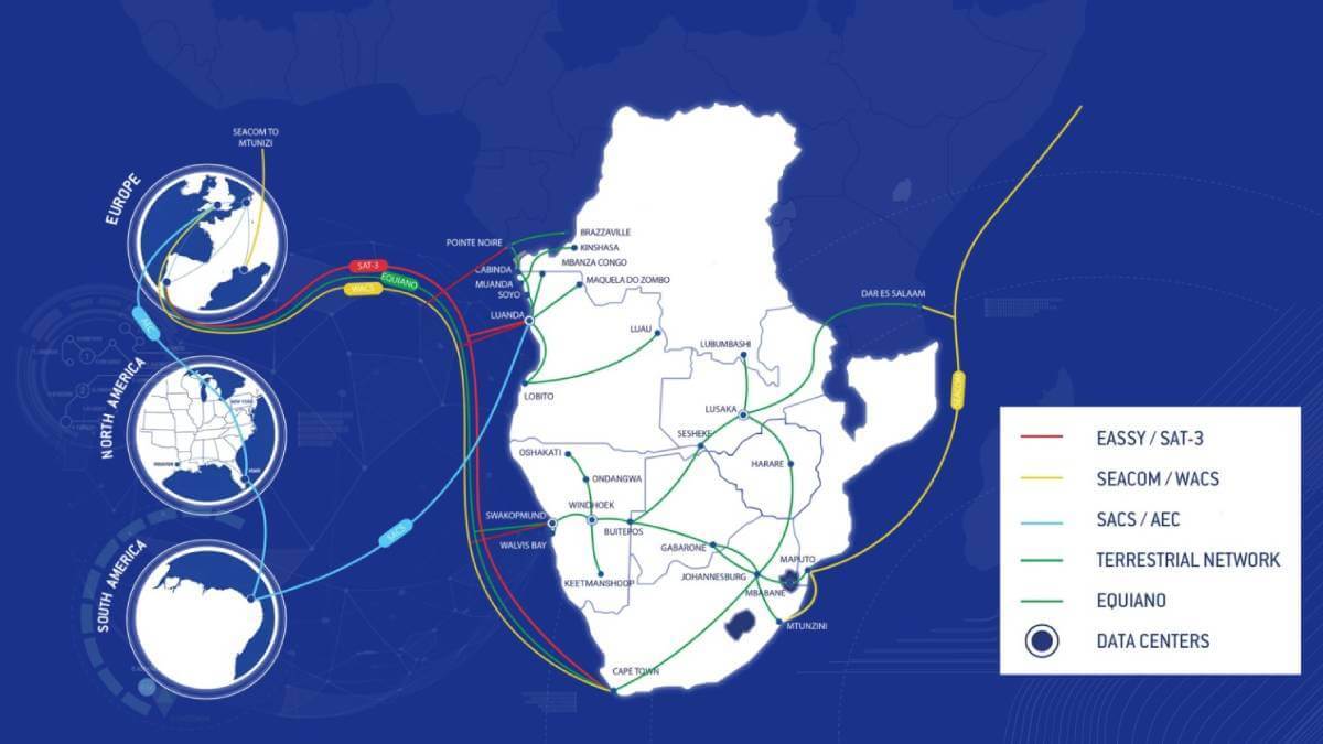 Paratus Group's connectivity routes in Africa.   (Source: Paratus Group)