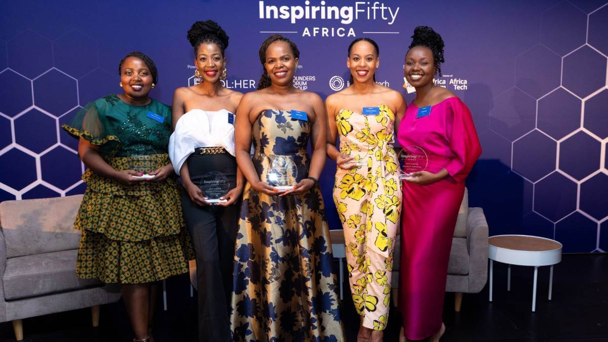 InspiringFifty Africa Awards winners Kutlwano Ngwarati, Kamogelo Radebe, Nollie Maoto, Kamohelo Motaung and Kulani Likotsi.   (Source: InspiringFifty Africa Awards).  