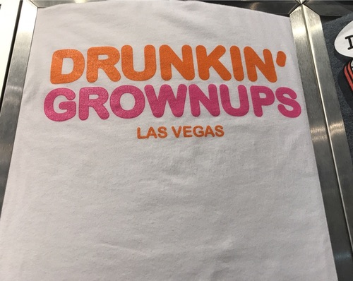 T-shirt for sale in the mall outside the conference hotel. I took photos of several other T-shirts. The humor is childish and smutty. Don't look at the photos here.
