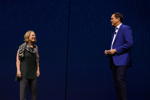 Google's Diane Greene and Cisco's Chuck Robbins discuss their recent partnership
(Source: ECN)