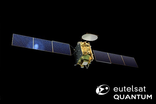 Artist's rendition of the new Eutelsat Quantum class satellite. Credit: Airbus Defence and Space