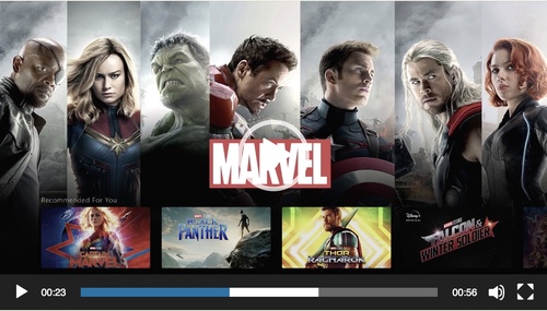 A screengrab of the Disney+ service preview. 