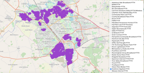 CityFibre recently passed the 100,000-premises threshold, according to researcher ThinkBroadband. 