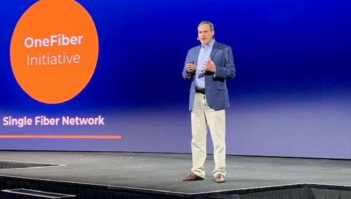 Verizon's Kevin Smith updates the Calix ConneXions 2019 crowd on the provider's OneFiber initiative, which centralized purchases and management and allows Verizon to leverage business decisions based on (and leveraging) its massive fiber footprint. 