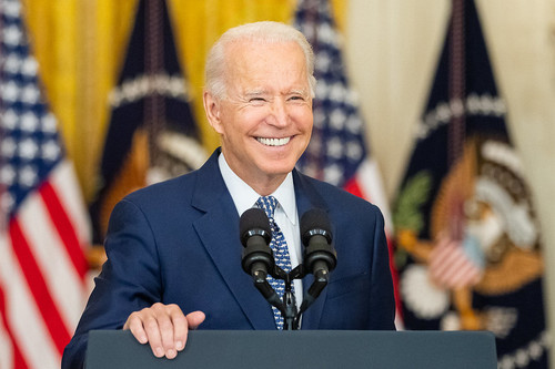 'No parent should have to sit in a parking lot of a fast food restaurant so their child can do their homework,' said President Biden in a speech on Saturday about the bill's passing, noting that the infrastructure bill will make 'high-speed Internet available and affordable everywhere in America.'   (Source: White House via Flickr)
