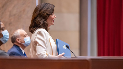 'We're making the largest-ever investment in New York's digital infrastructure, putting $1 billion into connecting more New Yorkers to high-speed Internet,' said Hochul at her first State of the State address as governor. 'This investment will boost innovation and economic growth, especially in our most-remote communities.'
 (Source: Gov. Kathy Hochul via Flickr)